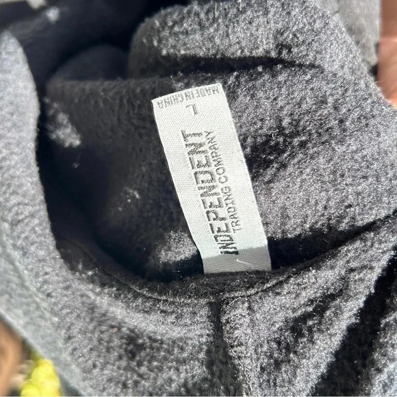 Women’s Independent Brand Pisces Black Hooded Drawstring LS Sweatshirt Sweater L - Picture 4 of 4